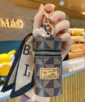 Mini Retro Coin Purse, Classic Pouch with Scarf Decor, Zipper Portable Multifunctional Lipstick Bag Vintage Flower Leather