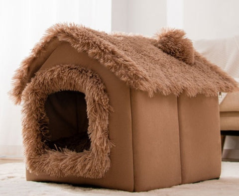 Foldable Pet Cave Bed