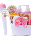 Mothers Day Gifts for Mom - Spa Gift Baskets for Women - 8 Pcs Luxury Rose Scented Heel Shoe Design Bath and Body Spa Set-Self Care Package for Women, Presents for Mom, Body Care Set for Her