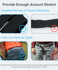 Mens Belts Womens Belts 2 Pack, Stretch Belts Elastic Braided Belts for Casual 1 3/8" (35Mm)