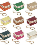 Royal Bagger Genuine Leather Mini Kiss Lock Coin & Jewelry Box, Removable Keychain, Storage for Rings, Earrings, Necklaces 2894