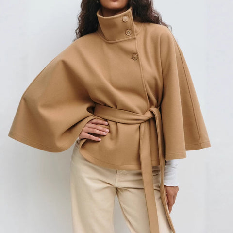 Women's Belted Cape Jacket