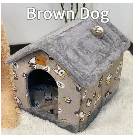 Foldable Pet Cave Bed