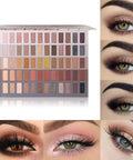 Luxury Gathering Neutral Eyeshadow Makeup Palette, Naked Shimmer Matte Metallic Glitter Subtle Eyes Shadow,High Pigmented Nudes Creamy Smokey Pallet Set