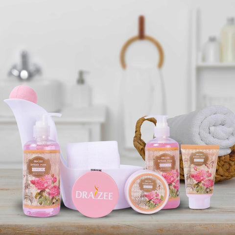 Mothers Day Gifts for Mom - Spa Gift Baskets for Women - 8 Pcs Luxury Rose Scented Heel Shoe Design Bath and Body Spa Set-Self Care Package for Women, Presents for Mom, Body Care Set for Her