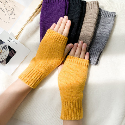Korean Style Fingerless Winter Gloves