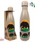 Naturevac - Black Bear from . Insulated BPA Free Reusable Travel Vacuum Bottle Flask for Hot and Cold Water, Coffee, Tea