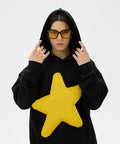 Cotton-Filled 3D Raised Star Hoodies Hand-Printed Design Unisex Casual Oversized Comfort Steetwear SQQZ PROJECT