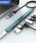 ONTEN USB-C & USB-A Hub, Multi-Purpose USB 2.0 Hub with OTG Function, Portable USB Extension Data & Charging Hub for Home Office, USB Hubs, Tablet & Computer Accessories