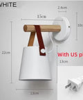 Hot Modern Wall Lamp Wood Iron Led Sconce Bedroom Decor Lighting Bedside Study Leather Hall Aisle Corridor Reading Indoor Light