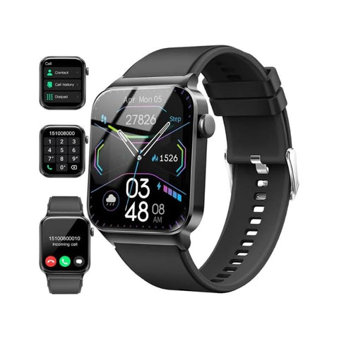 [Mother'S Day] Ntaanoo 1.85" Fashion Touch Screen Smart Watch, Digital Smart Watches with Call Function 100+ Sports Modes Dly Watch Dials Messages Reminder Multifunctional Smartwatch for Men Women