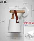 Hot Modern Wall Lamp Wood Iron Led Sconce Bedroom Decor Lighting Bedside Study Leather Hall Aisle Corridor Reading Indoor Light