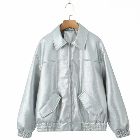 Women's American PU Leather Coat