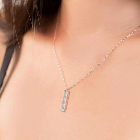 'I Love You' Necklace, 3D Engraved, Necklace with Secret Message, Gift for Women