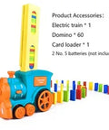 Automatic Laying Domino Train Electric Car Brick Blocks Kit Creative Game Intelligence Educational DIY Toy Kid Birthday Boy Gift