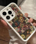 Wildflower Wonderland Pattern TPU Phone Case for Iphone 15 16 14 Pro Max 13 12 11 XR XS plus E Shockproof Full Camera Protection Durable Slim Silicone Cover Cellphone Protective