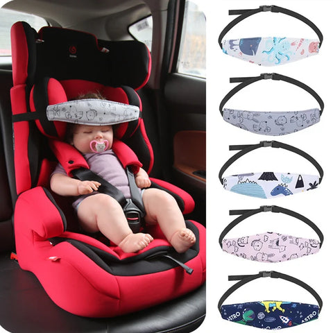Baby Carseat Head Support Adjustable Infant Stroller Neck Relief Strap Pillow Fastening Belt Headrest Toddler Sleep Positioner