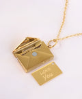 Love Letter Envelope Pendant Necklace Romantic Stainless Steel Jewelry Confession Love You for Valentine Day Gifts Wholesale