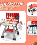 CUTE STONE BBQ Grill Playset, Kitchen Toy Set, Realistic Smoke BBQ Grill Playset with Toy Grill, Toy Kitchen Accessories