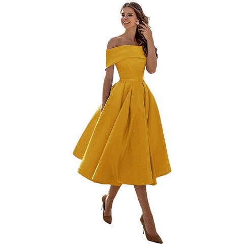 Women’s Strapless Satin Party Dress