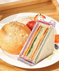 Triangle Bakery Packaging Small Sandwich Box Triangle Sandwich Containers Reusable Sandwich Bags Preservation Box for Schoolbag