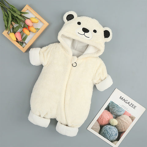 Arctic Velvet Bear Jumpsuit