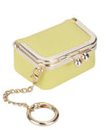 Royal Bagger Genuine Leather Mini Kiss Lock Coin & Jewelry Box, Removable Keychain, Storage for Rings, Earrings, Necklaces 2894