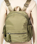 Fame Adjustable Strap Nylon Backpack Bag with Side Pockets