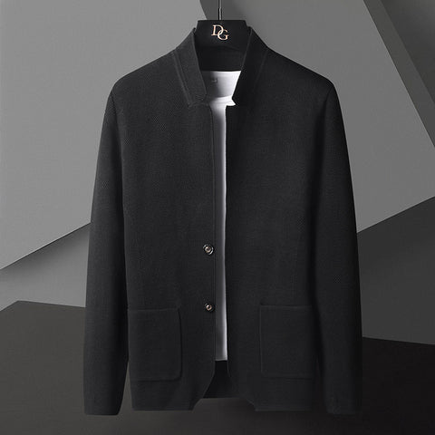 Pocket Stand Collar Cardigan