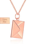 Love Letter Envelope Pendant Necklace Romantic Stainless Steel Jewelry Confession Love You for Valentine Day Gifts Wholesale