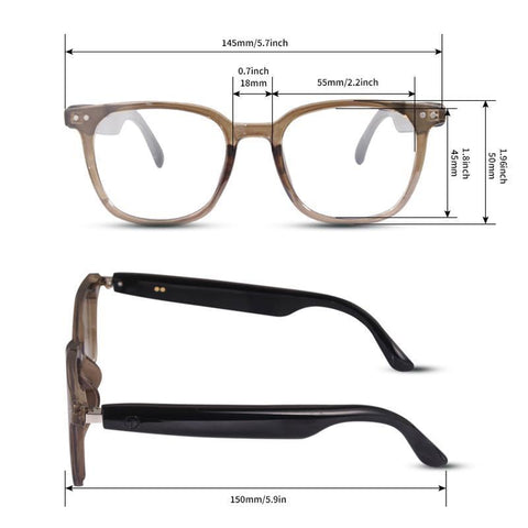 Bluetooth Smart Glasses, Auto-Tinting Sunglasse，Men'S ＆ Women'S Fashion Eyewear，Lenses with UV ＆ Blue Light Protection,Open Audio,Rechargeable