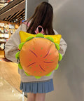 Cartoon Cute Multi-Storey Hamburger Travel Backpack Women Large Capacity Personality Waterproof School Backpacks for Girls Gift