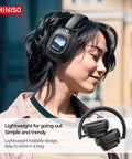 MINISO Wireless Headphones, Rechargeable Noise Cancelling Headphone, Hifi Stereo Full-Color Display Multifunctional Earphone, Foldable Gaming Headset