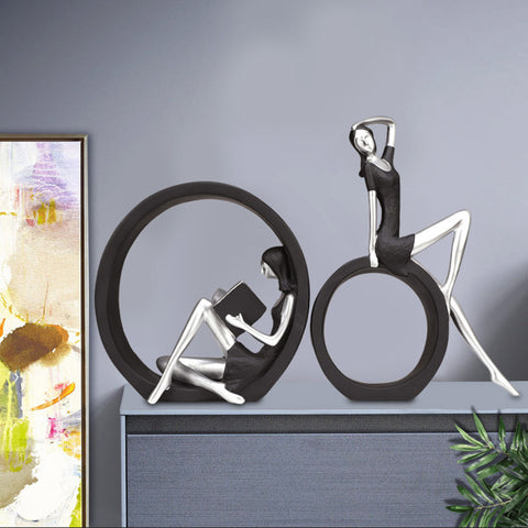 Resin Abstract Girl Figurine