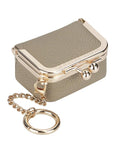 Royal Bagger Genuine Leather Mini Kiss Lock Coin & Jewelry Box, Removable Keychain, Storage for Rings, Earrings, Necklaces 2894