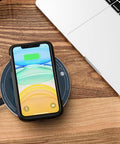 APEKX 2024 Upgraded Self-Heating Ceramic Mug - Stable 130°F Temperature, 15W Wireless Phone Charging, 12.8 Fl Oz Capacity - USB-C Enabled. (Deep Navy)