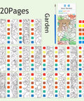 12Pages Coloring Books Portable Watercolor Painting Book Graffiti Picture Books Painting Drawing Toys for Children Gift