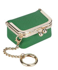 Royal Bagger Genuine Leather Mini Kiss Lock Coin & Jewelry Box, Removable Keychain, Storage for Rings, Earrings, Necklaces 2894