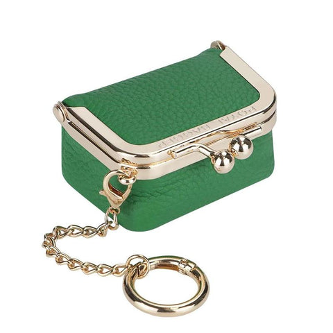 Royal Bagger Genuine Leather Mini Kiss Lock Coin & Jewelry Box, Removable Keychain, Storage for Rings, Earrings, Necklaces 2894