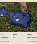 SYCNB Gym Bag for Women Men with Wet Pocket, Travel Duffle Bag Sport Gym Tote Bag with Shoe Compartment, Carry on Overnight Bag Hospital Bag Dark Blue SYCNB