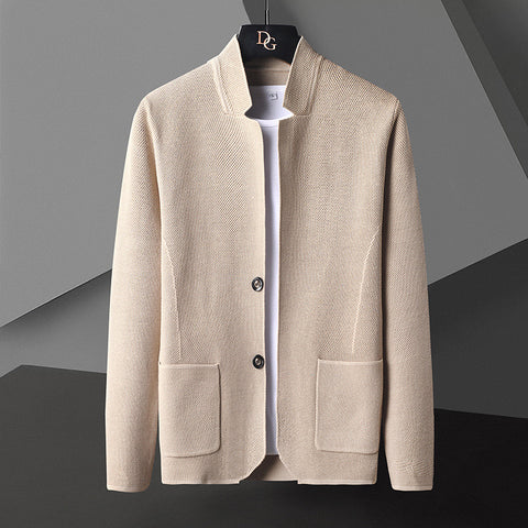 Pocket Stand Collar Cardigan