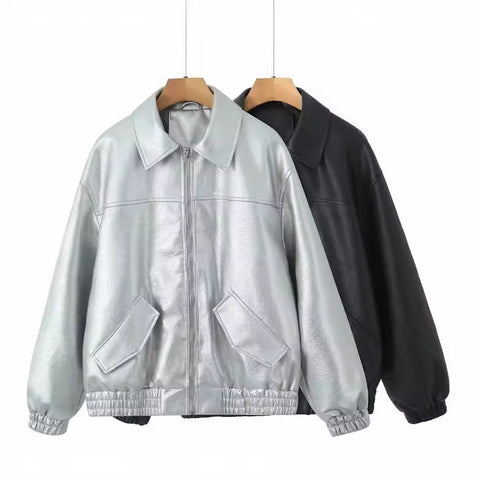 Women's American PU Leather Coat