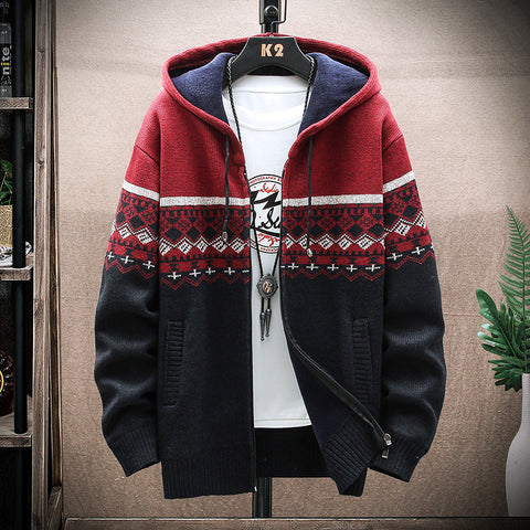 Hooded Knit Cardigan