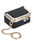 Royal Bagger Genuine Leather Mini Kiss Lock Coin & Jewelry Box, Removable Keychain, Storage for Rings, Earrings, Necklaces 2894