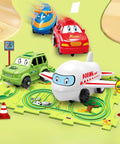 Flexible Railway Track Rail Car Puzzel Toy DIY Assemble Jigsaw Parent-Child Interaction Toy Electric Track Car Puzzle Toys Gifts
