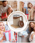 Self Stirring Coffee Mug, Rechargeable Automatic Coffee Stirring Mixing Mug, Electric Funny Self Mixing Cup, Stainless Steel Travel Coffee Cup for Office(Brown) Stirring Coffee Cup Drinkware Reuse Self Stirring Cup