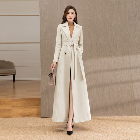 Elegant Woolen Cashmere Coat