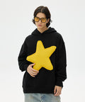 Cotton-Filled 3D Raised Star Hoodies Hand-Printed Design Unisex Casual Oversized Comfort Steetwear SQQZ PROJECT