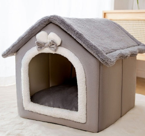 Foldable Pet Cave Bed