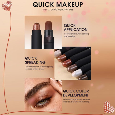 8Pcs of Eye Shadow Stick Set Waterproof Eye Shadow Stick, Pearly Matte Treatment, Create Natural and Lasting Eye Makeup, Long-Lasting Shining Eye Shadow Stick, Easily Create Daily Makeup, Valentine'S Day Gifts